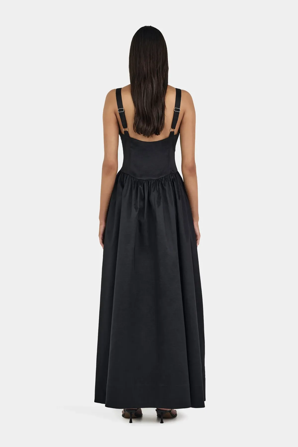 HANSEN + GRETEL Cami Taffeta Gown Black - Image 2