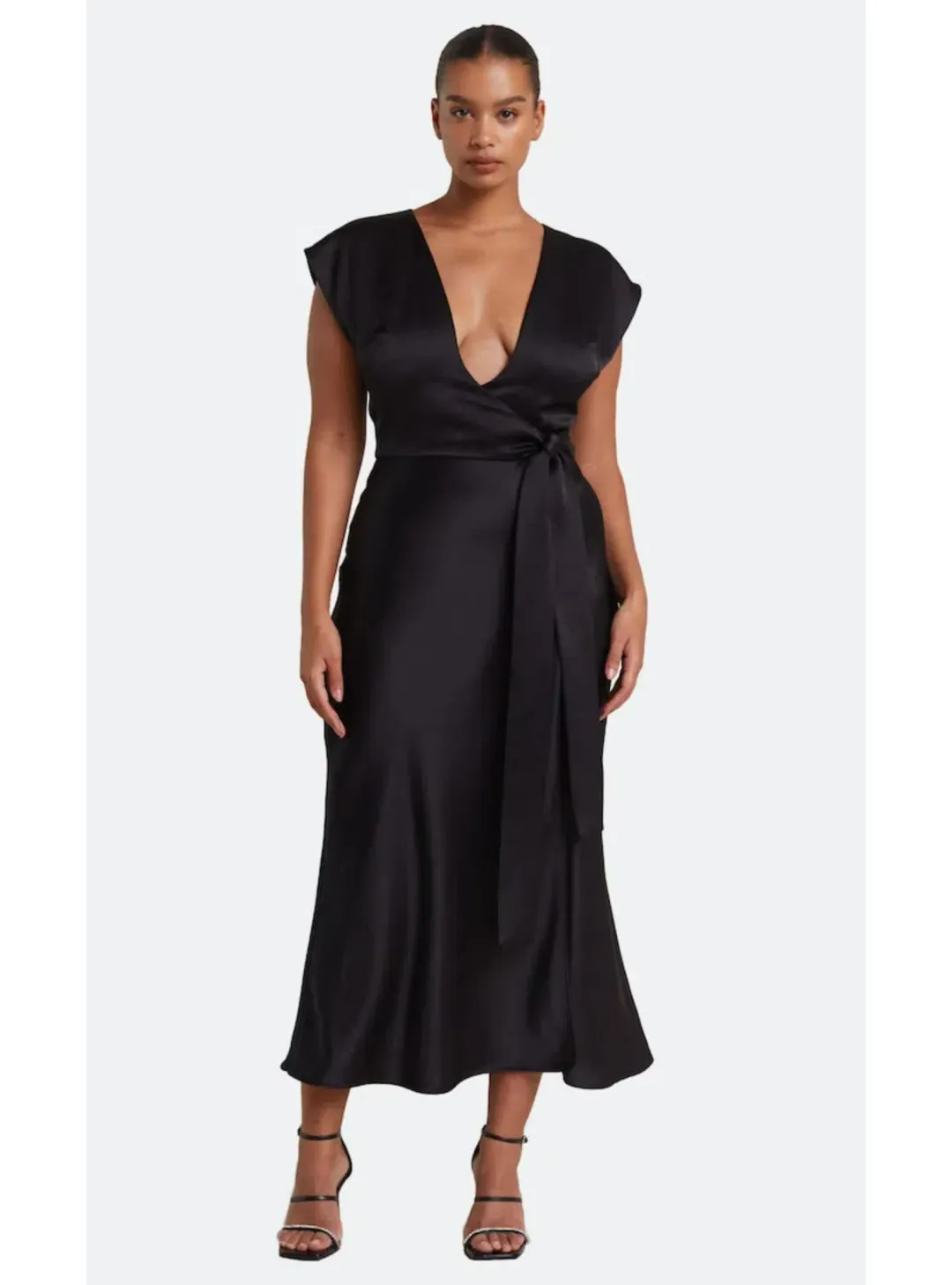 Bec & Bridge Dreamer Wrap Dress in Black Size AU 6 for rent on The Volte - main image