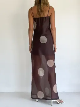 By Nicola Mila Dress size 16 Chocolate brown Polka for rent on The Volte - image 3