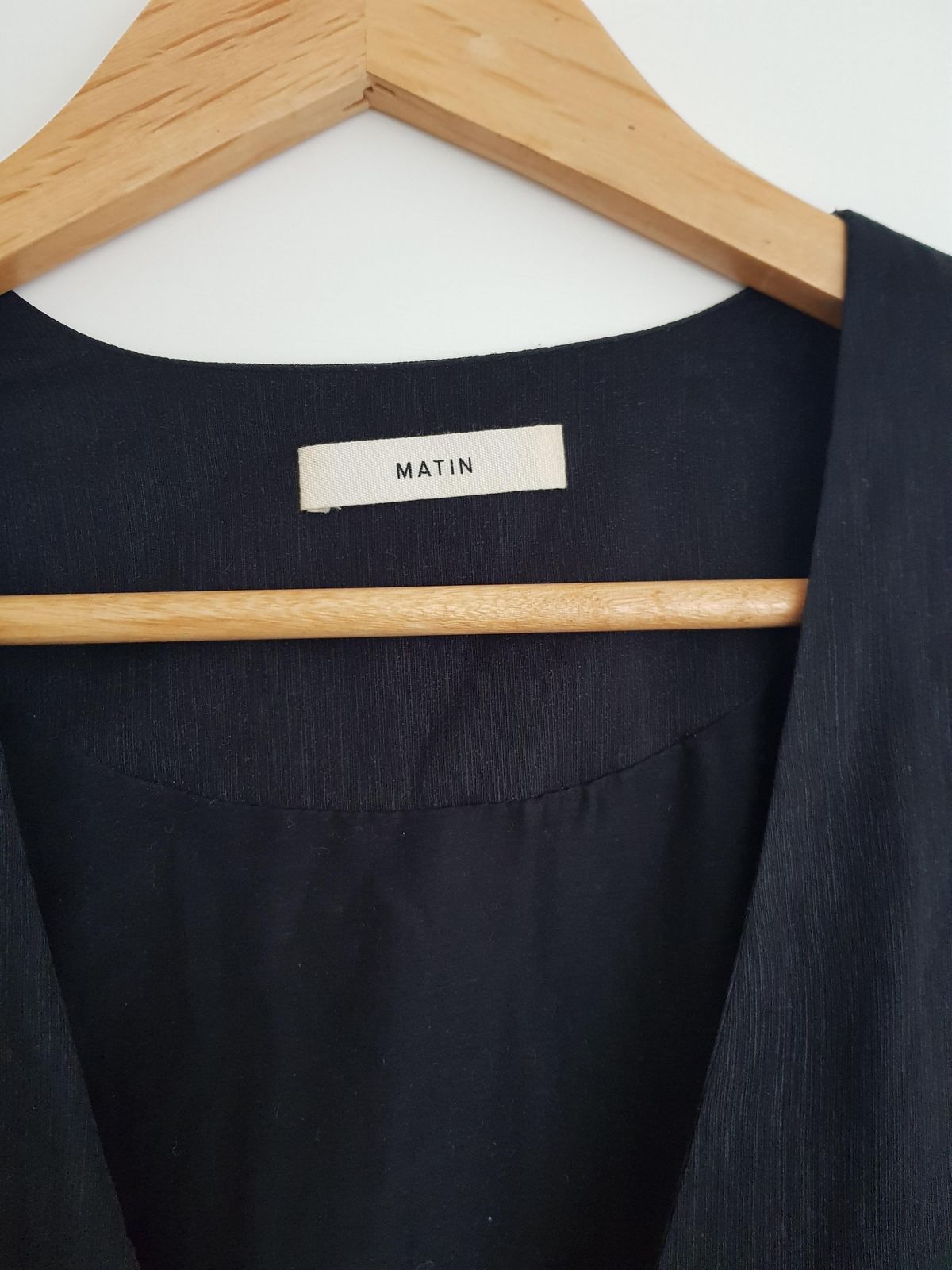 Matin, Westbourne Mini Wrap Dress, Black, size 8 - Image 4