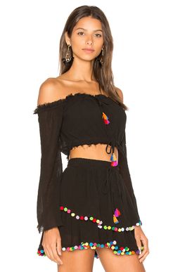 Majorelle Calypso Top and Mini Skirt Set Black Size 6 for rent on The Volte - image 2