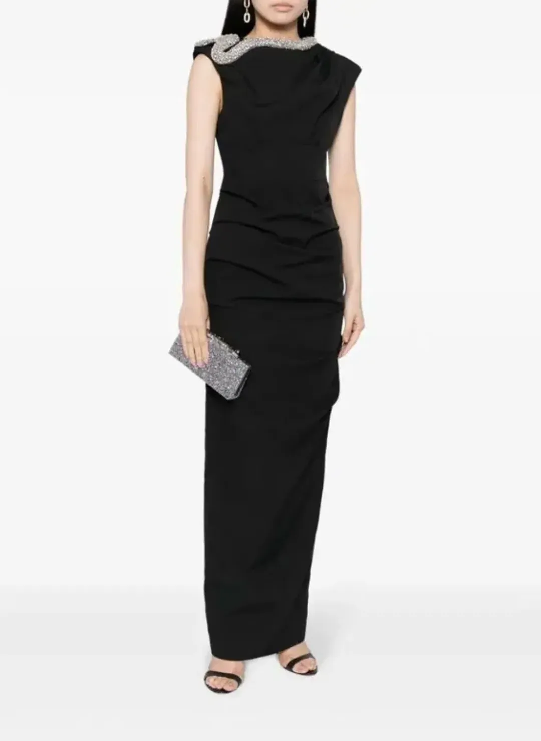 Rachel Gilbert Farley Gown Black 4/AU14 for rent on The Volte - main image