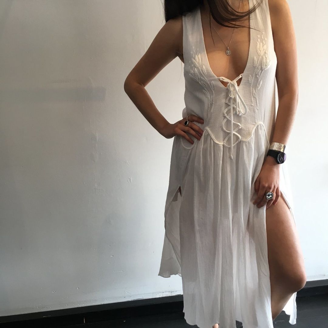 Alice McCall Wild Aster Dress White Size 4 for rent on The Volte - main image