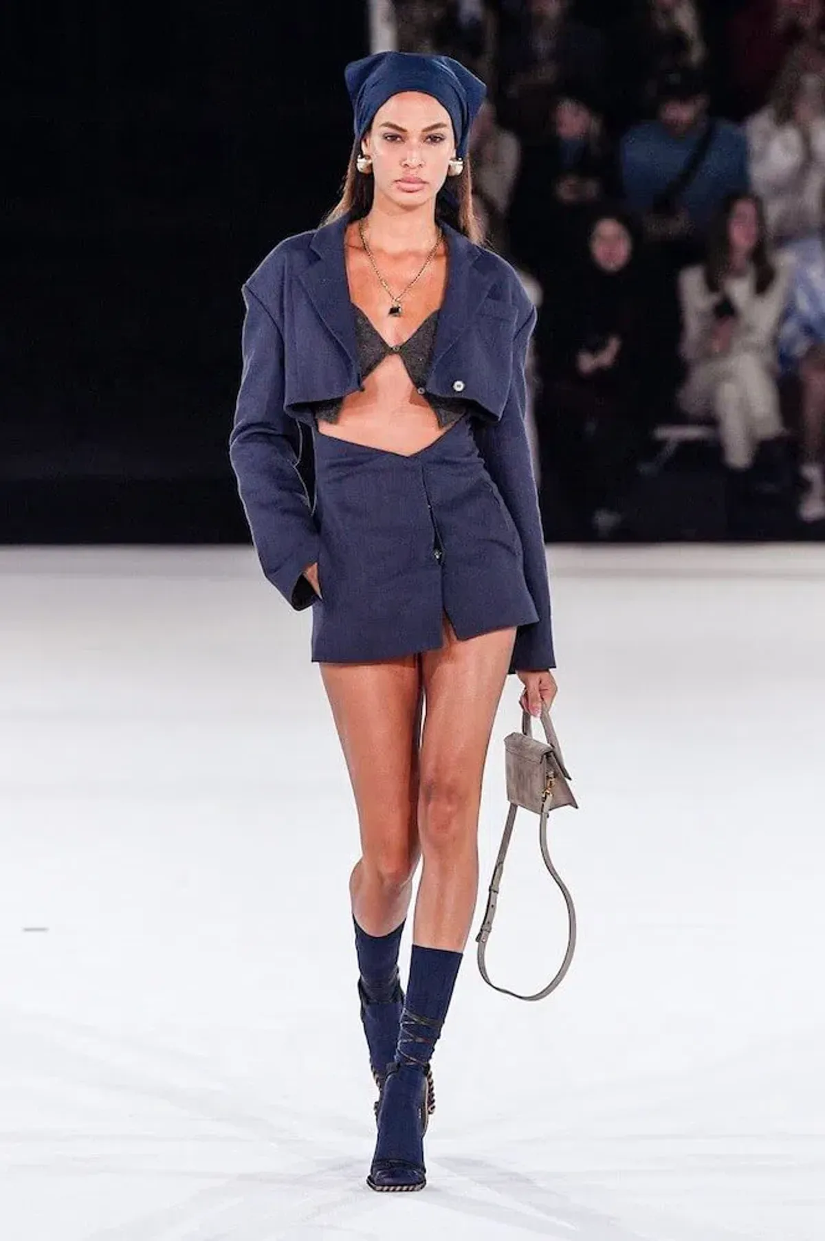 Jacquemus La Veste Arles Mini Dress Navy Size 36 - Image 5