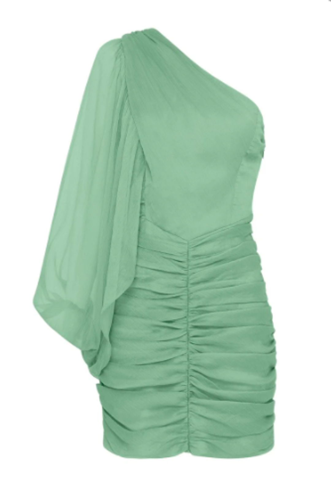 One Shoulder Mini Dress - Spearmint for rent on The Volte - main image
