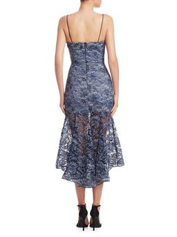 Nicholas Whisper Lace Navy Midi Dress Blue Size 12 for rent on The Volte - image 2