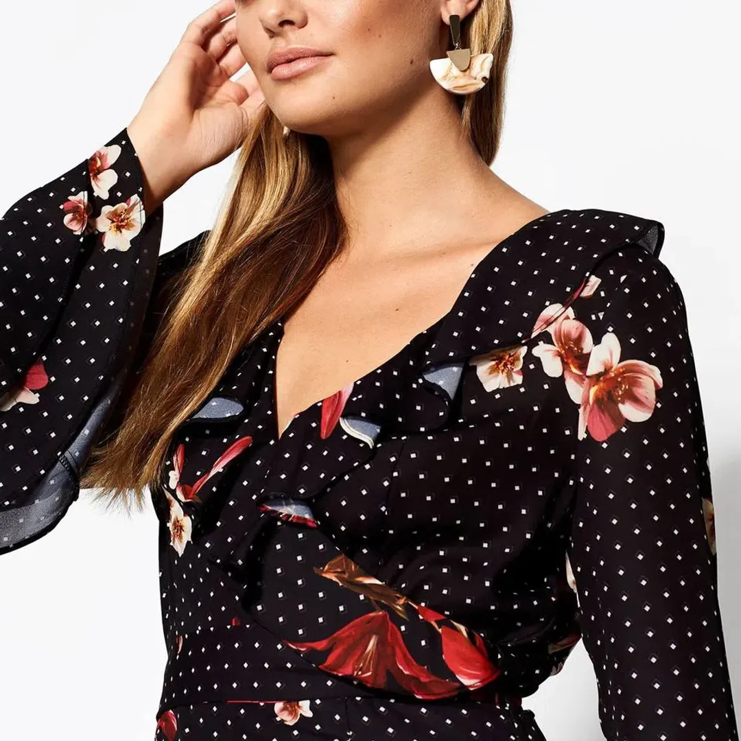 Shieke Lily Spot Mini Dress Floral Size 6 for rent on The Volte - main image