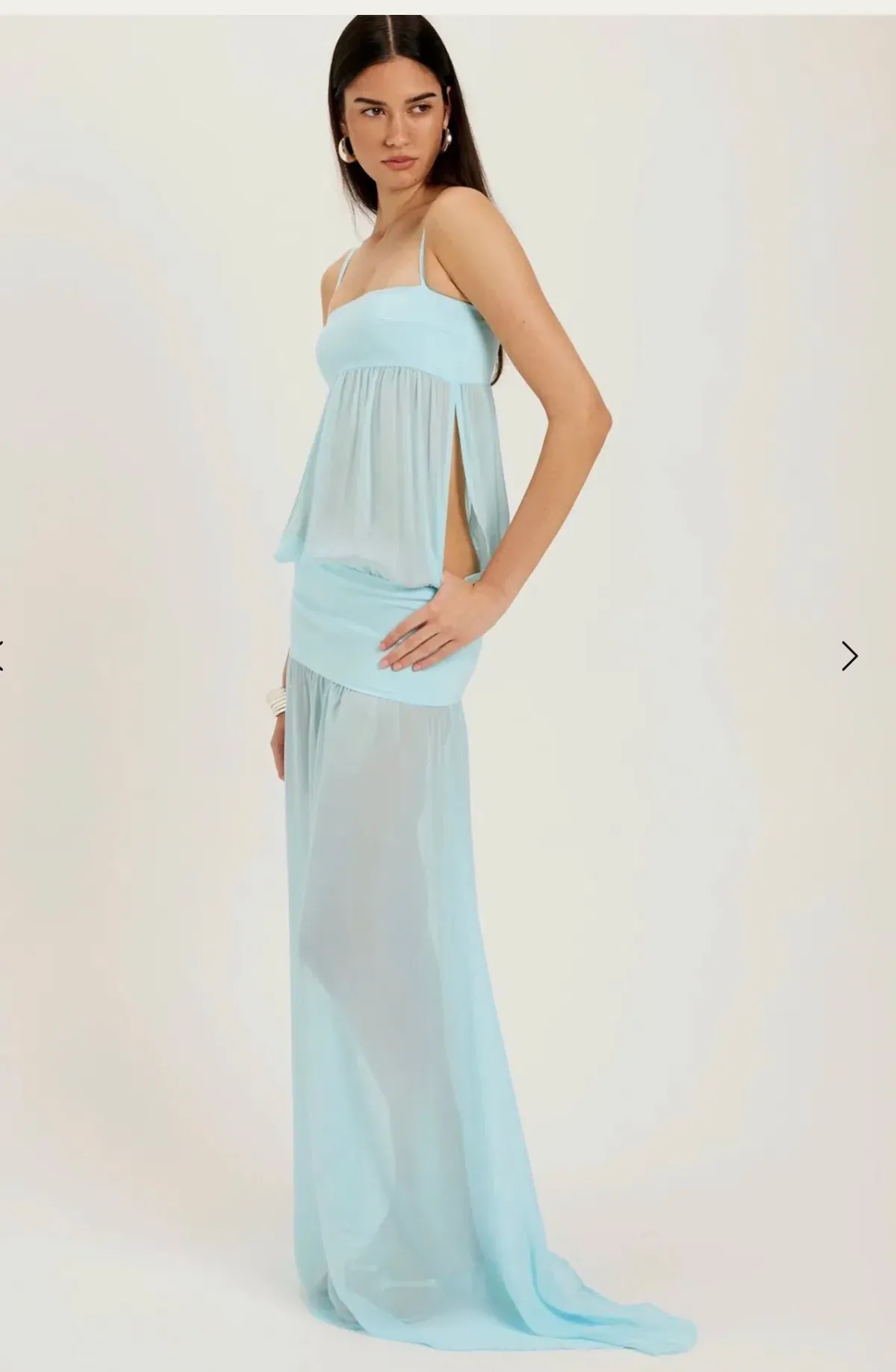 Ance Gria Romeo Gown Aqua - Size L for rent on The Volte - main image