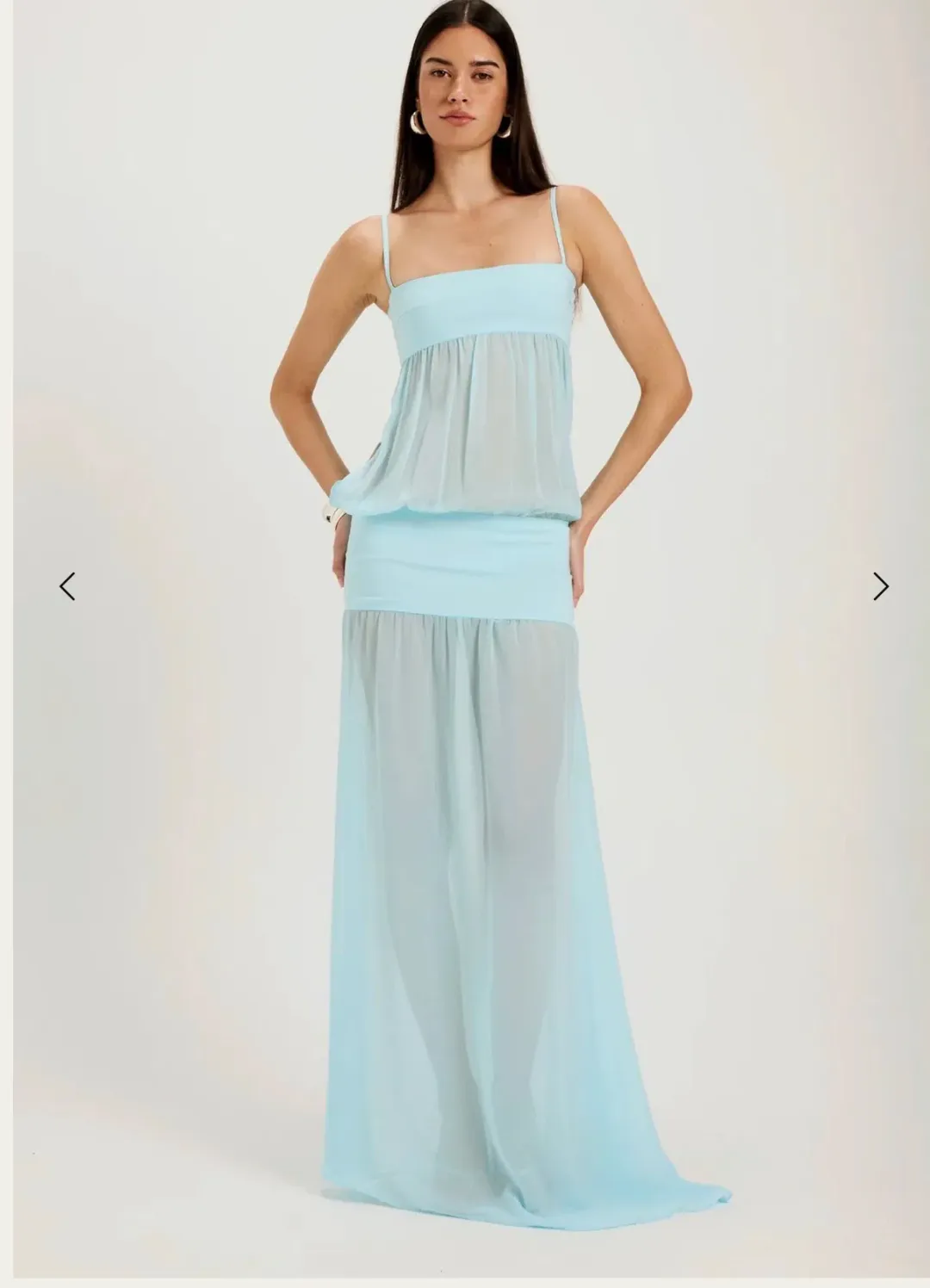 Ance Gria Romeo Gown Aqua - Size L for rent on The Volte - main image