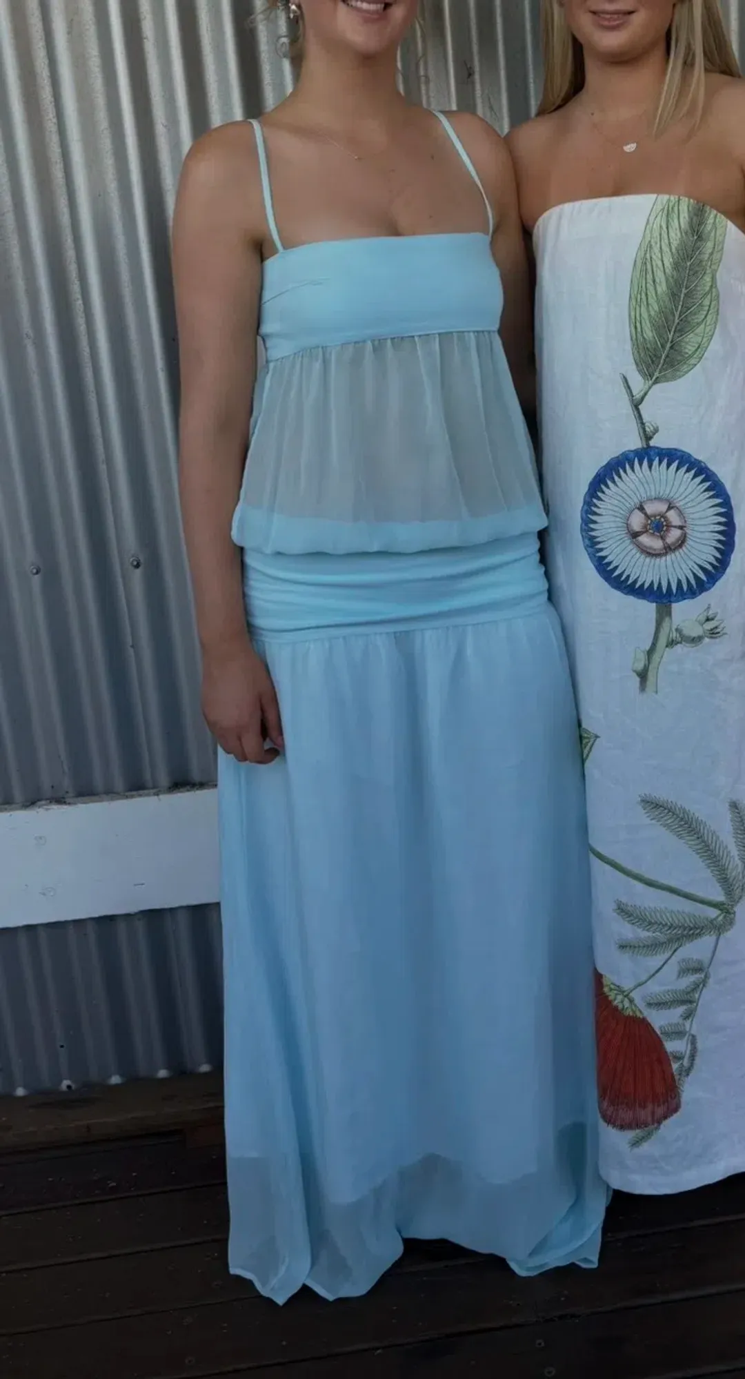 Ance Gria Romeo Gown Aqua - Size L for rent on The Volte - main image