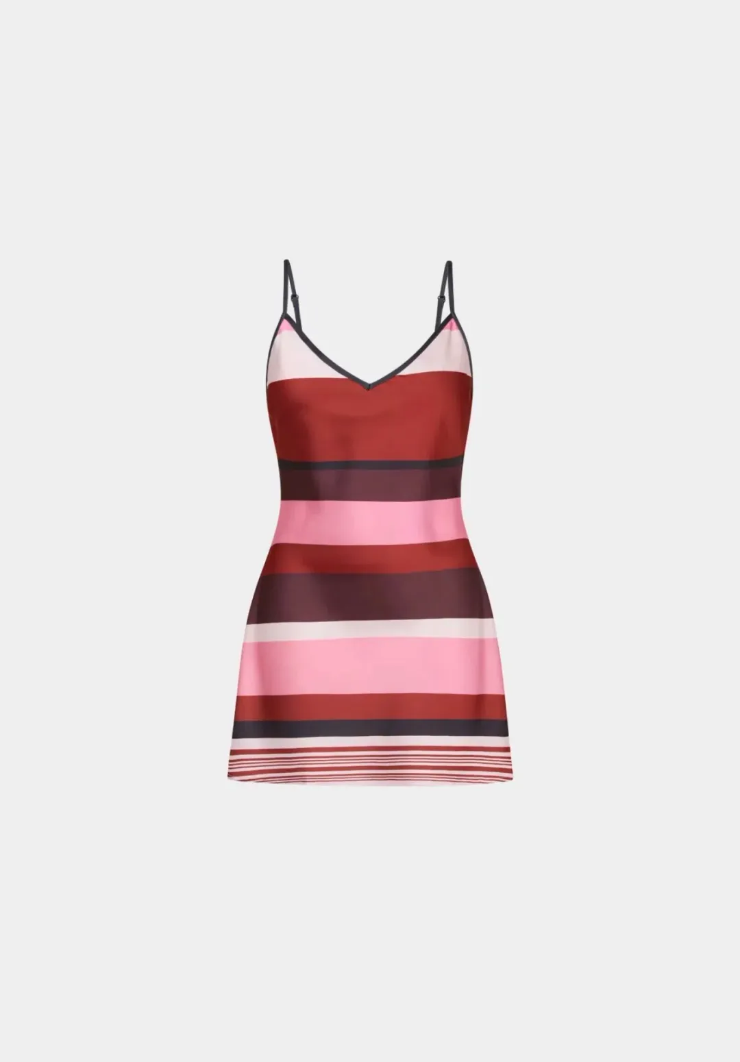 WITH HARPER LU BIAS MINI DRESS | FUCHSIA STRIPE for rent on The Volte - main image