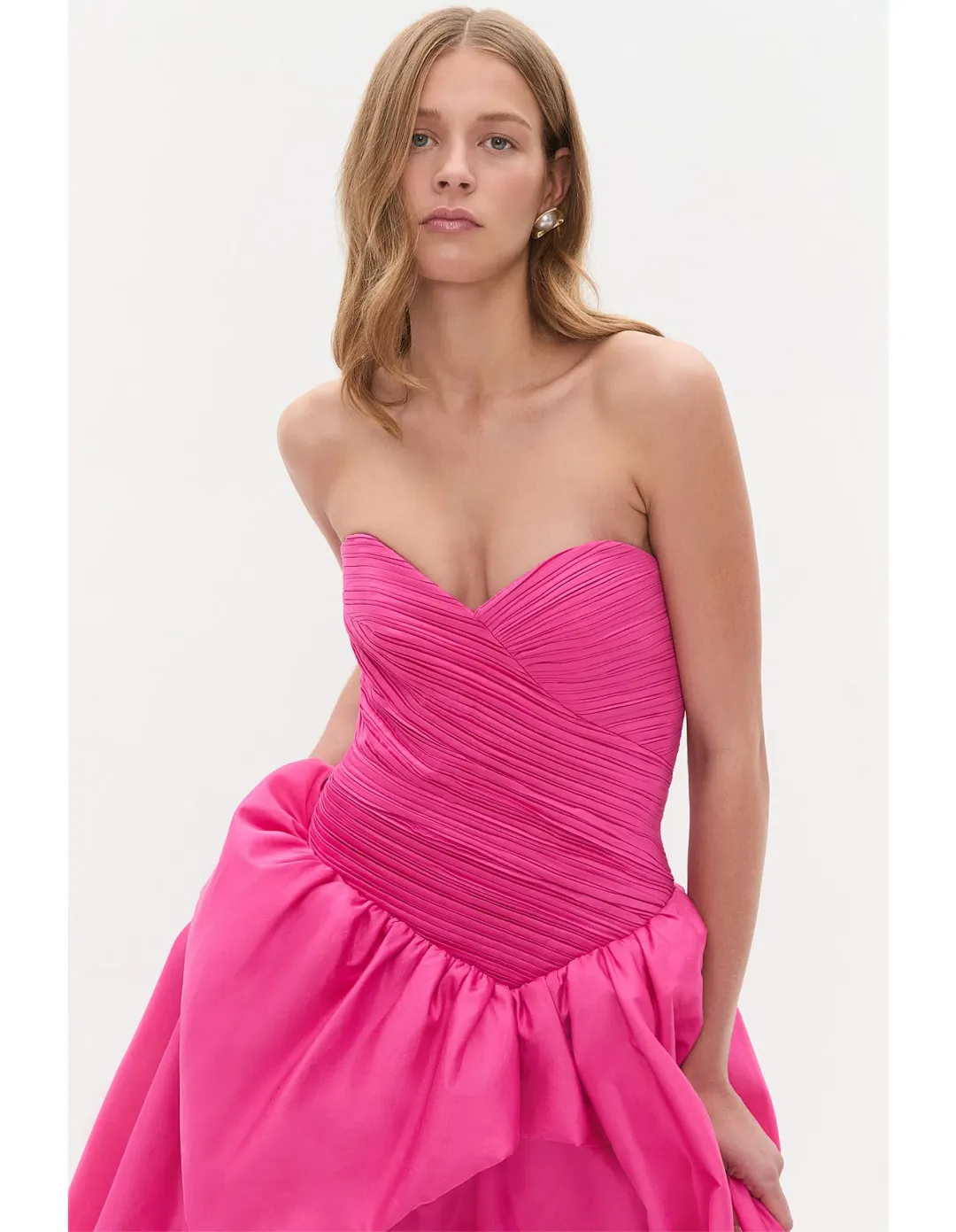 💕 BRAND New AJE Estelle Strapless Gown in Cerise Pink - Size 8 - Formal Maxi Dress 💕 for rent on The Volte - main image