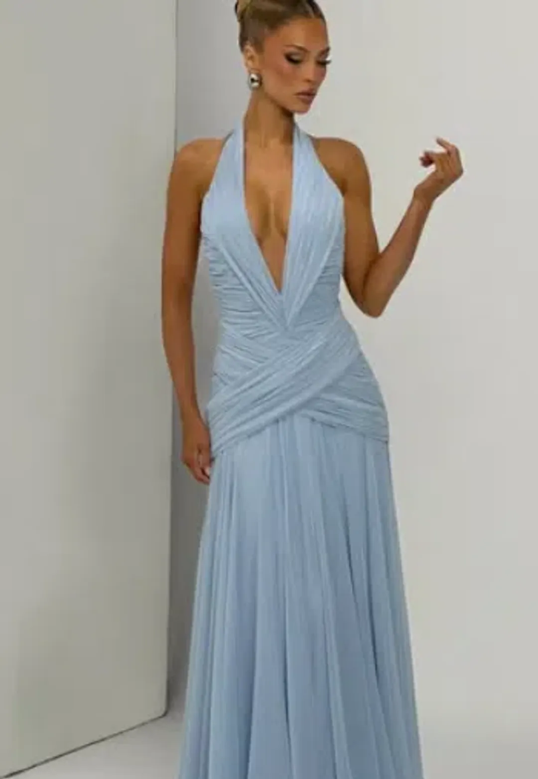 BABYBOO CLEO MAXI DRESS GLACIER BLUE size 8 for rent on The Volte - main image