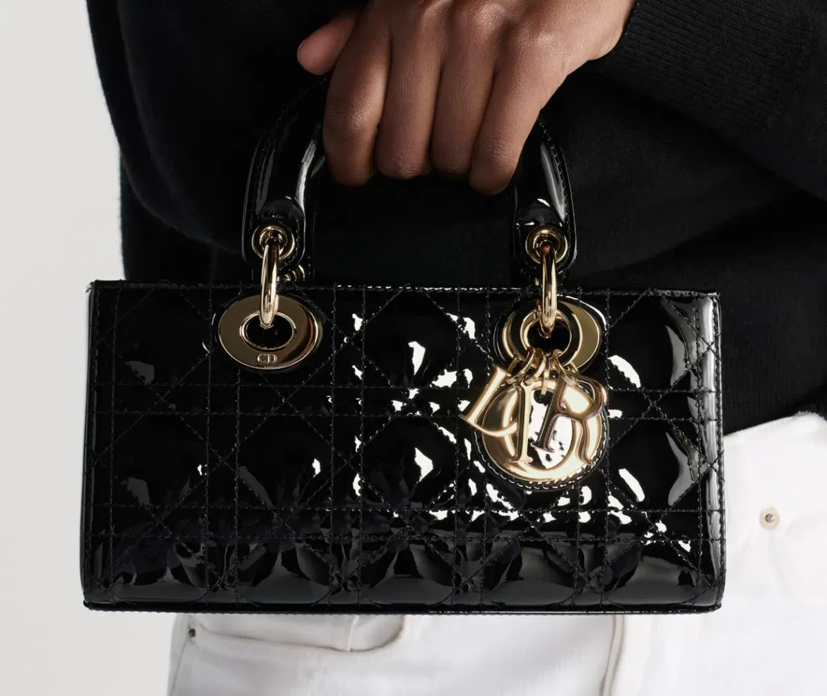 DIOR Lady D-JOY Patent Black - Image 3