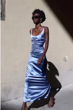 Ance Gria Atlein Gown - Blue size 6 for rent on The Volte - image 4