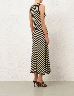 Zimmermann Valiant Deco Stripe Midi Dress Size 1 for rent on The Volte - image 4