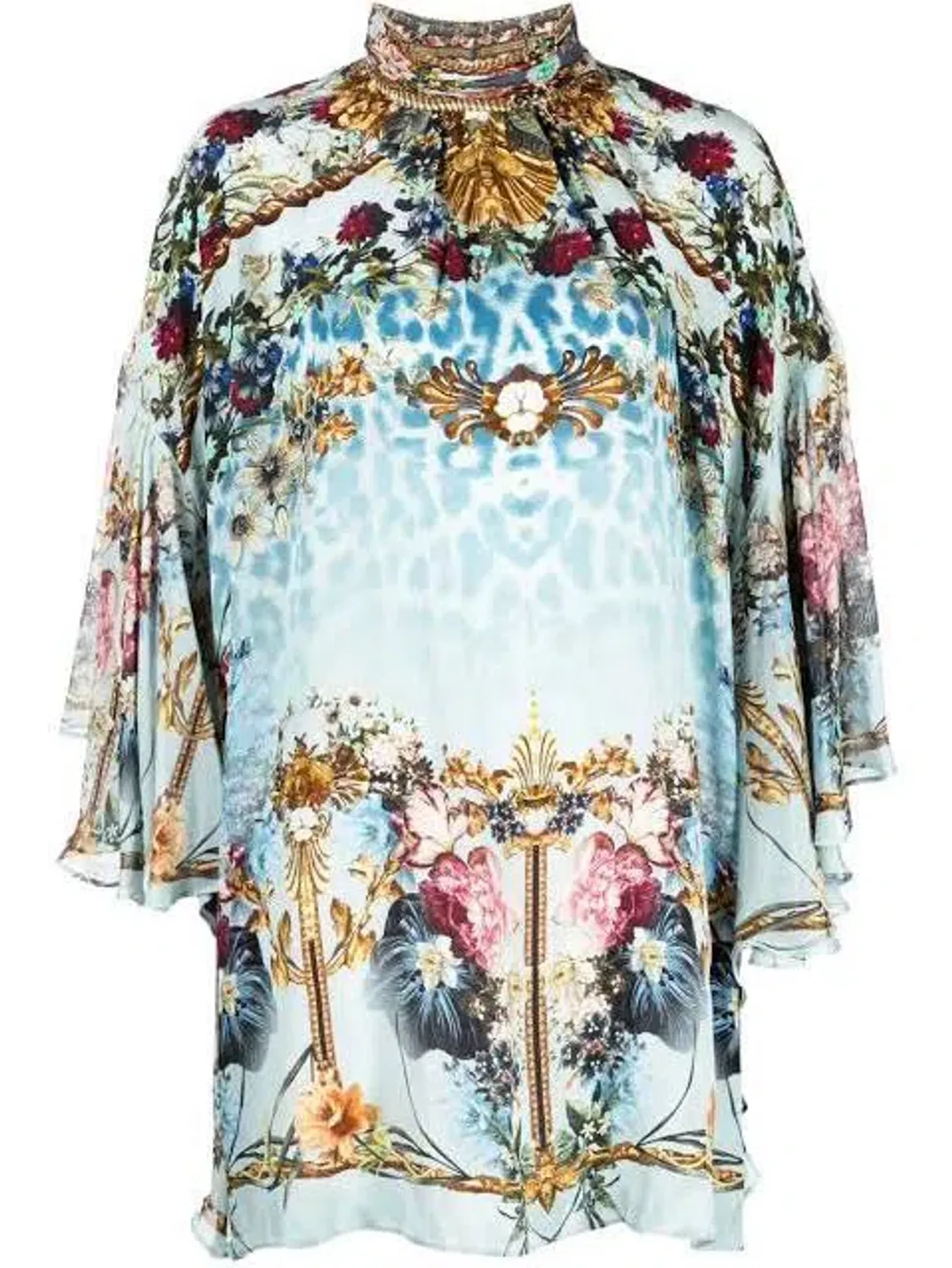 Camilla Letters to Leo High Neck Ruffle Sleeve Blouse size M - Image 3