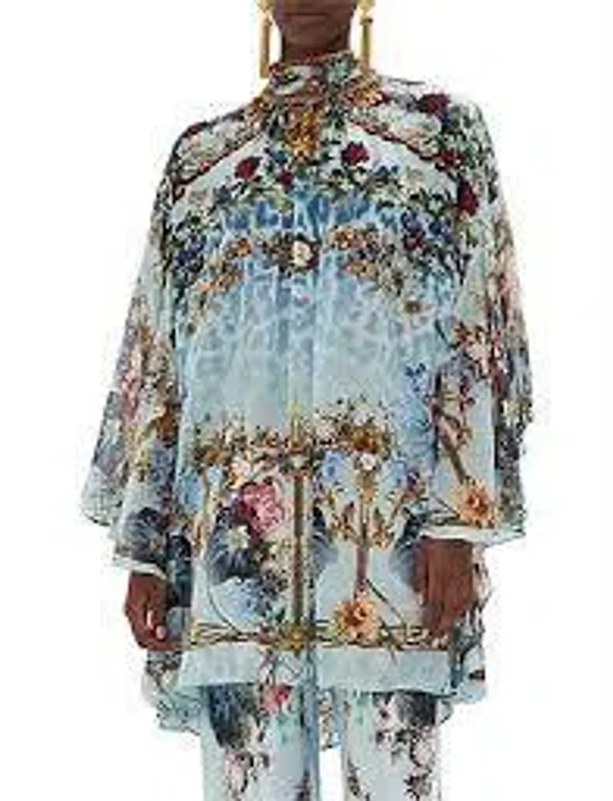 Camilla Letters to Leo High Neck Ruffle Sleeve Blouse size M - Image 2