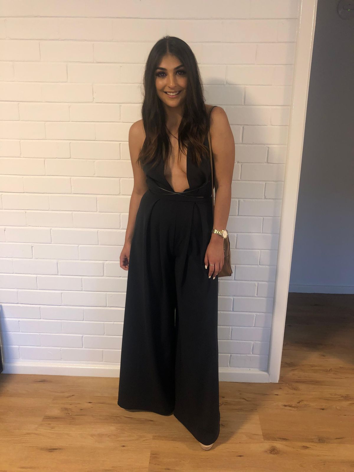 Natalie Rolt Khloe Jumpsuit Navy Size 8 for rent on The Volte - main image