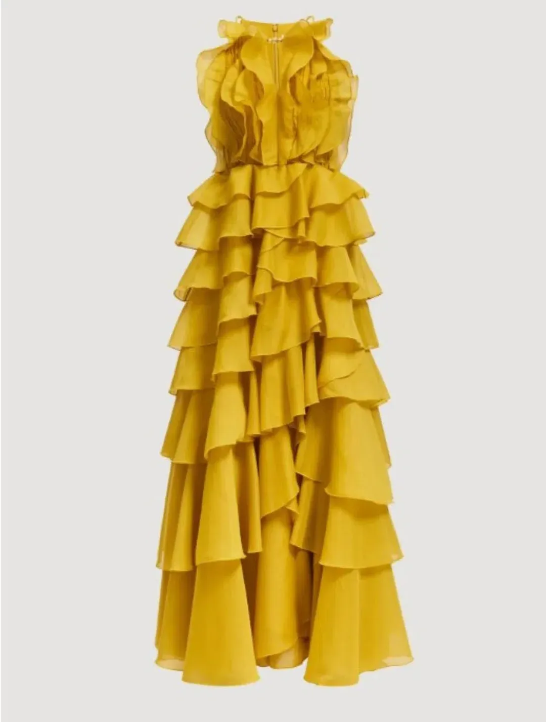 Aje Cleo Maxi Gown in Chartreuse Size 10 for rent on The Volte - main image