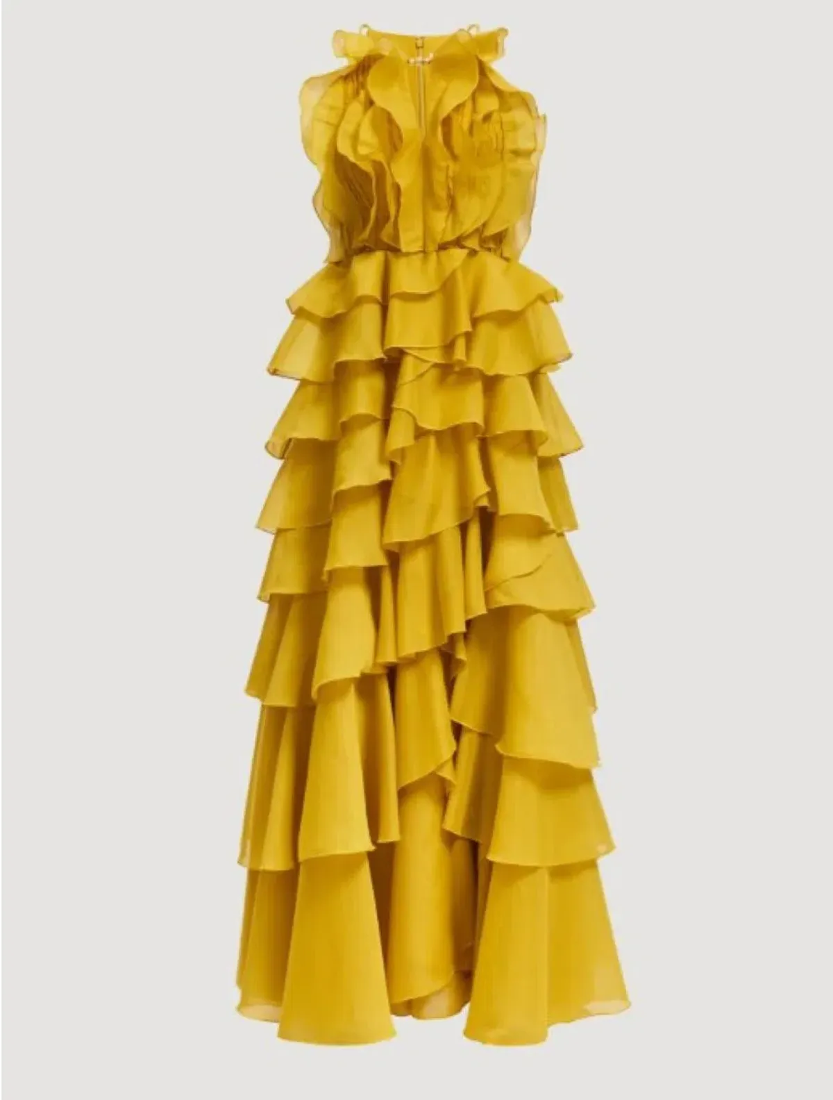 Aje Cleo Maxi Gown in Chartreuse Size 10 - Image 7
