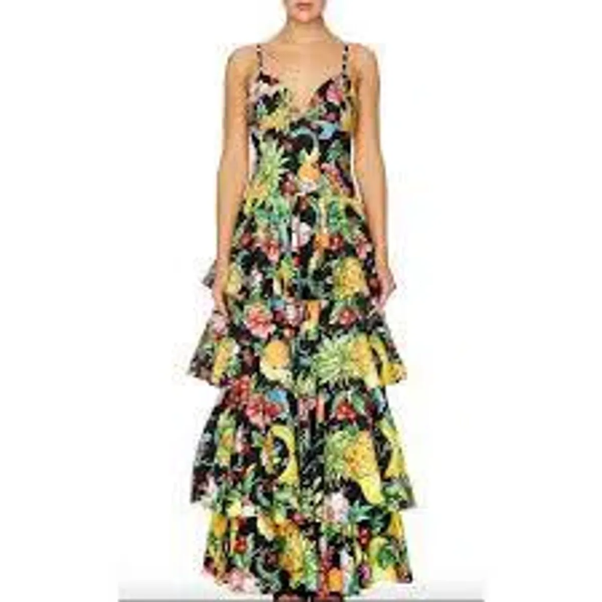 Camilla "Call Me Carmen" Gathered Tiered Maxi Dress - Image 2