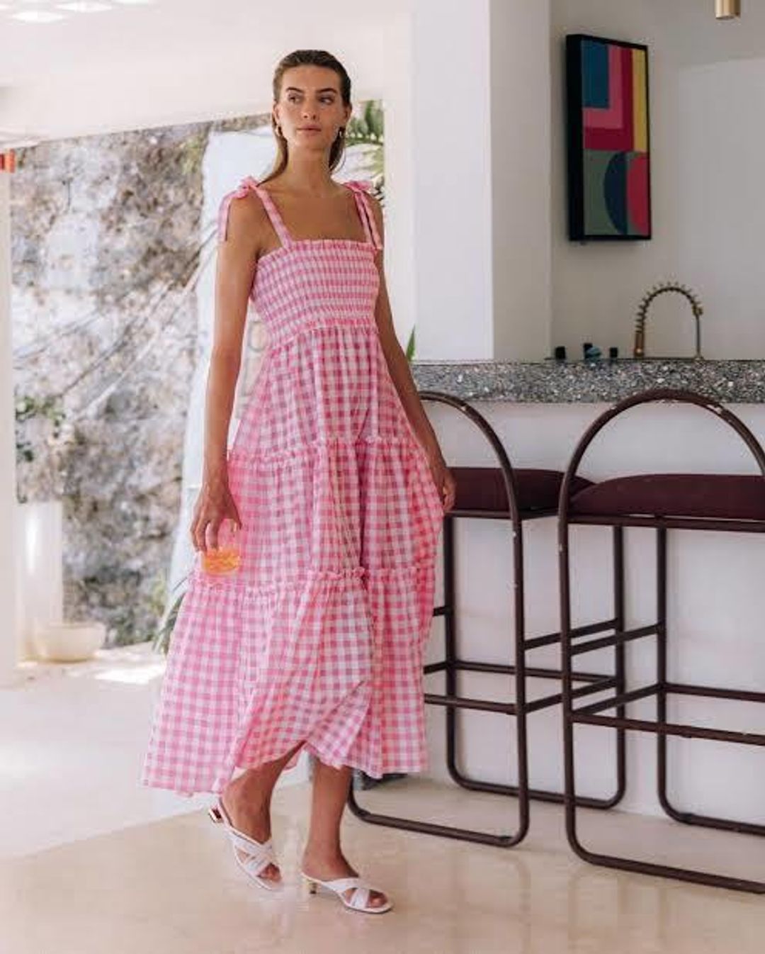 Steele Lyla Dress Hot Pink for rent on The Volte - main image