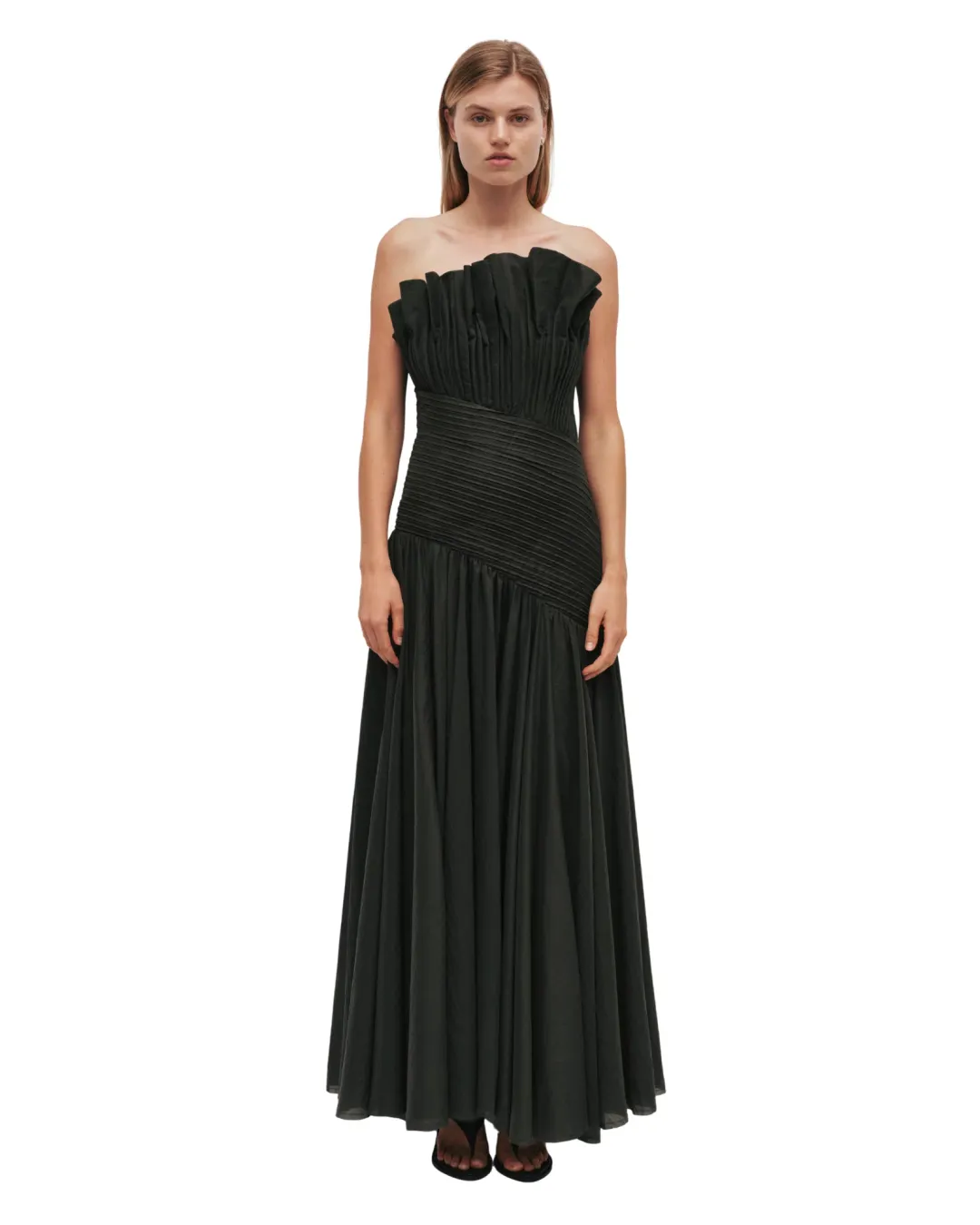Aje Aquiline Gown Hunter Green Size 10 for rent on The Volte - main image