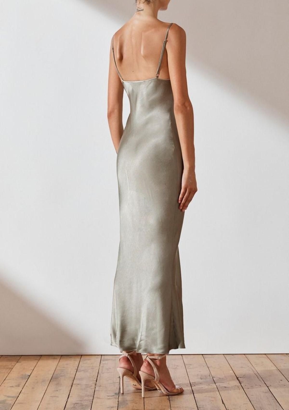 Shona Joy La Lune Bias Slip Dress Green Size 10 - Image 2