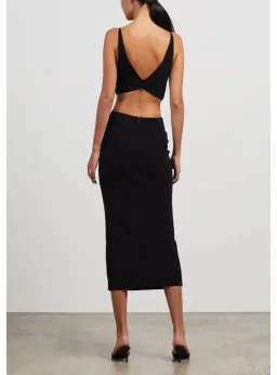 Bec & Bridge Scout Cut Out Midi Dress Black Size AU 8 for rent on The Volte - image 3