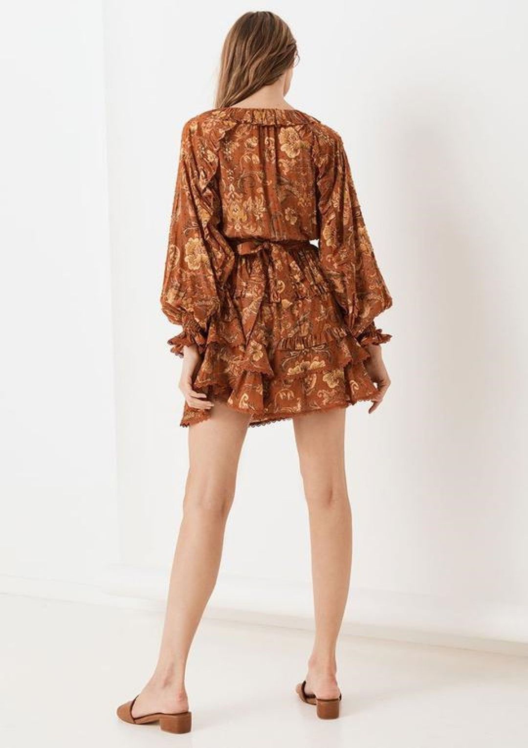 Spell Aurora Long Sleeve Playdress Burnt Ember Print Size 14 for rent on The Volte - main image