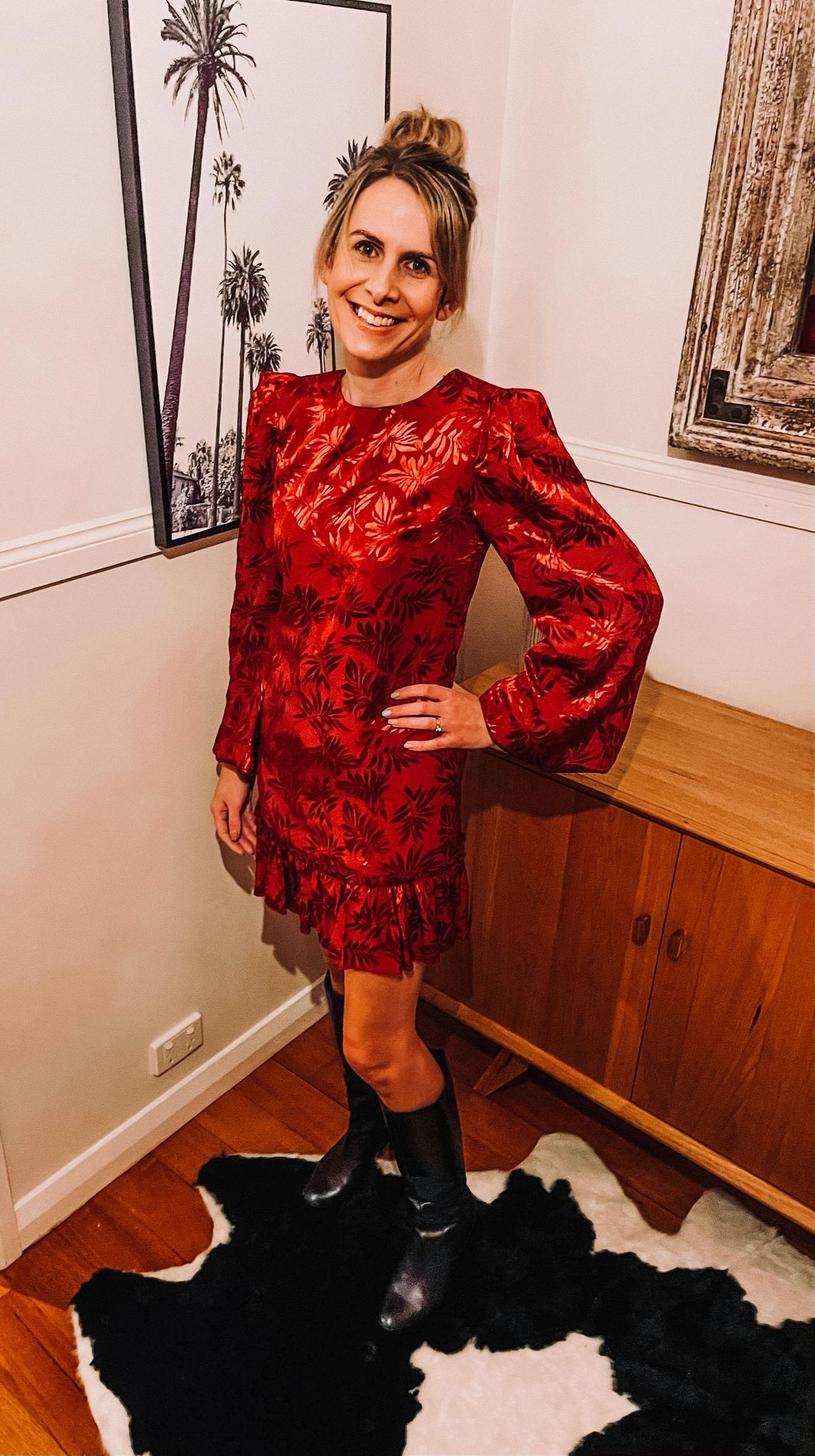 Elle Zeitoune Ellara Ruby Dress Red Size 8 for rent on The Volte - main image