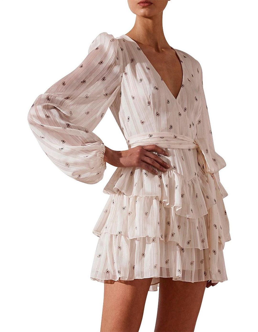 Shona Joy Sedgwick Tiered Mini Dress for rent on The Volte - main image