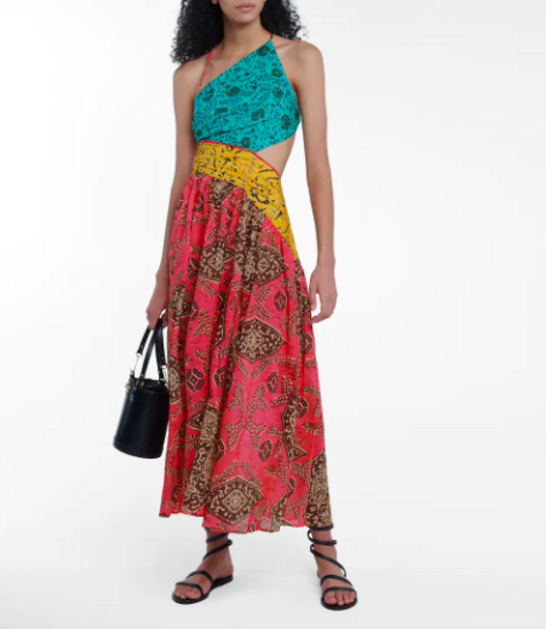 Zimmermann Lulu Asymmetric Dress Print Size 8 for rent on The Volte - main image