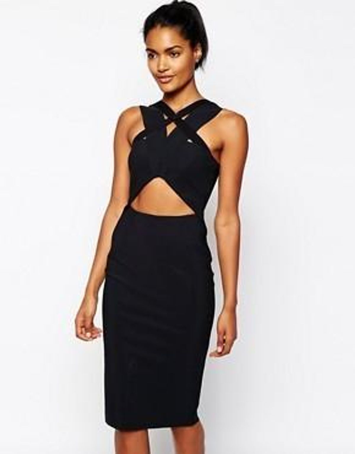 Shakuhachi Strappy Odyssey Dress in Black Size 6 for rent on The Volte - main image