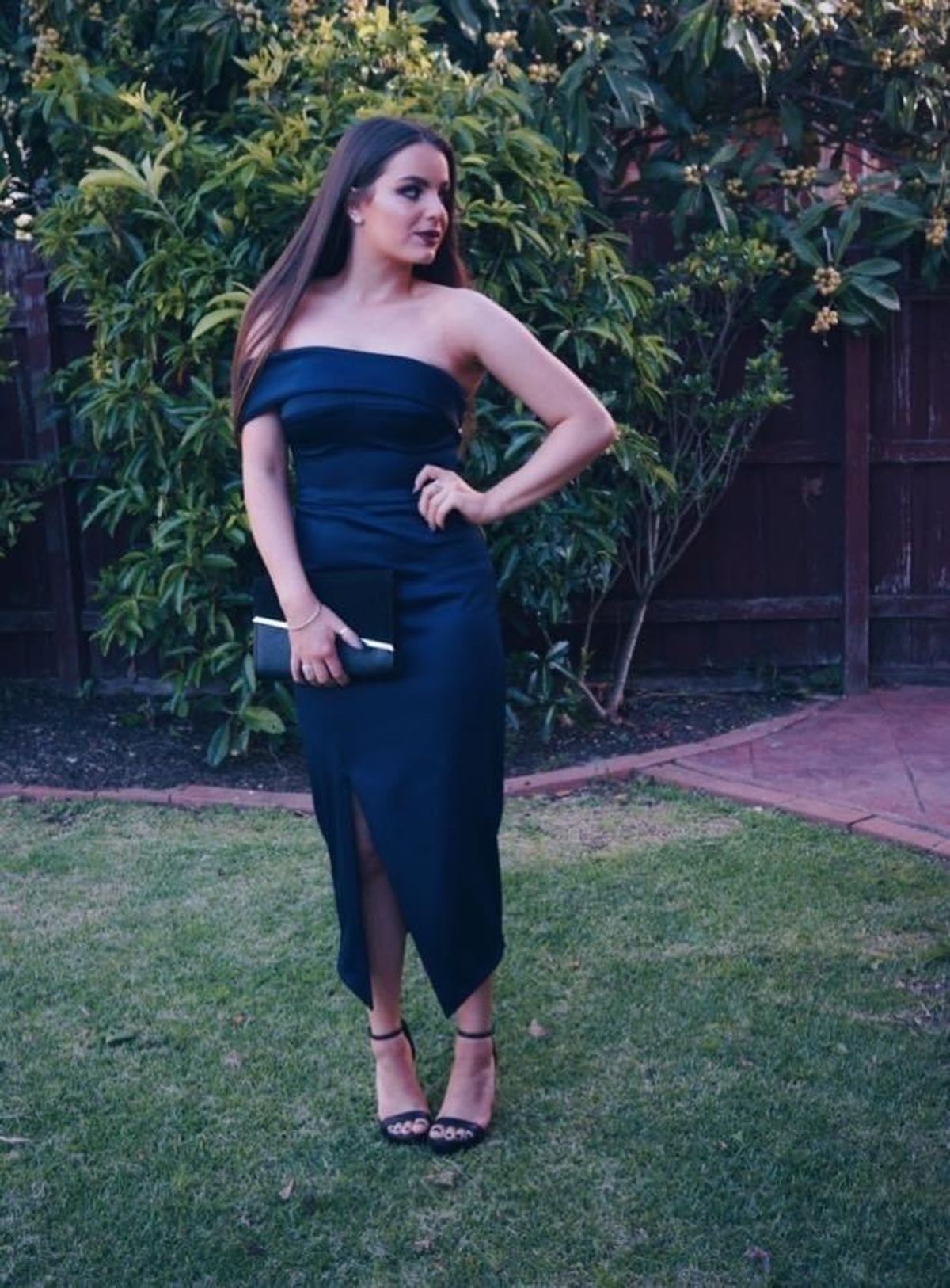 Sheike Navy Midi Dress - Image 1