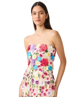 Elliatt Rosette Strapless Midi Dress Floral Size L for rent on The Volte - image 5