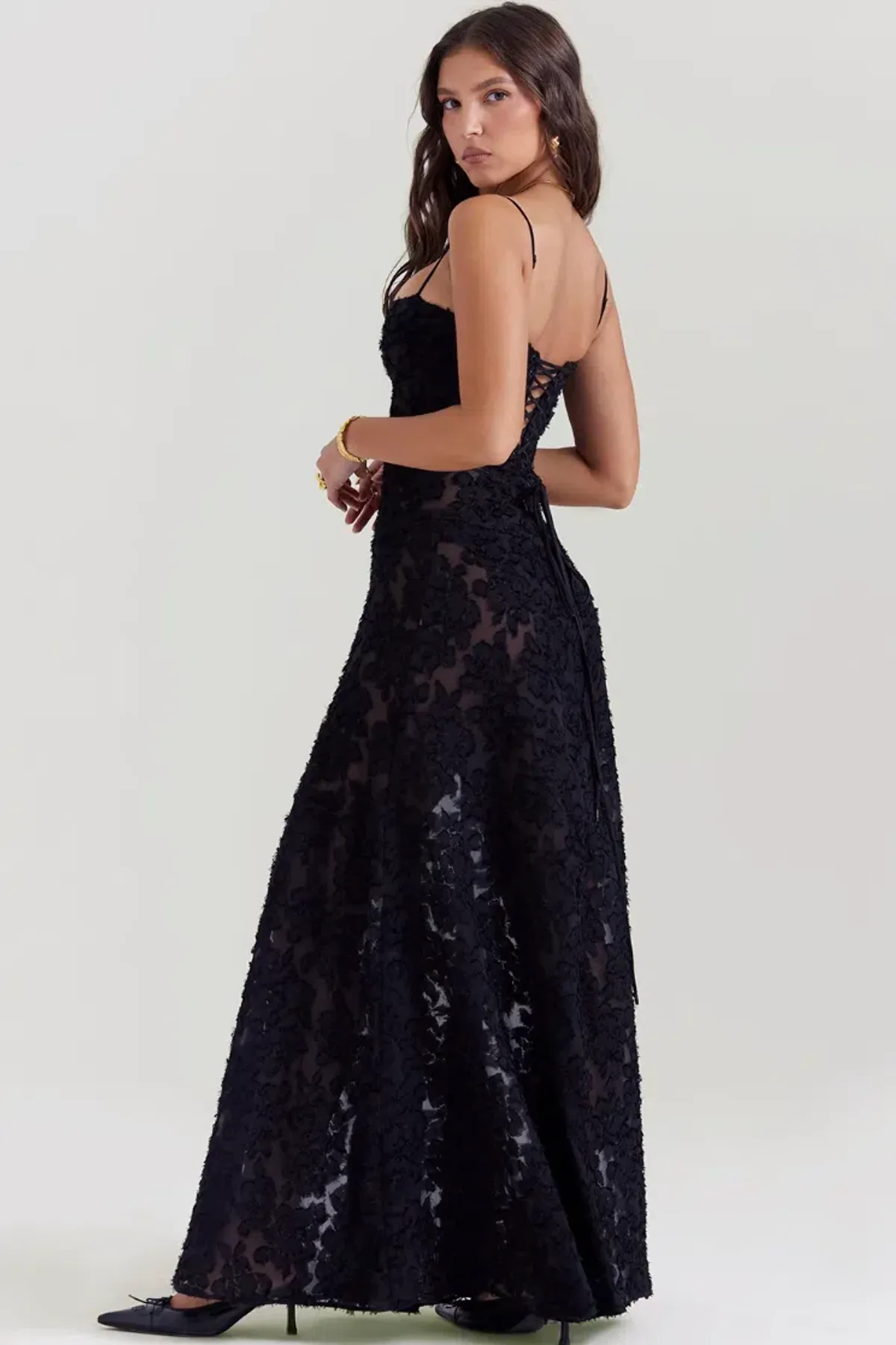 House of CB Seren Dress in Black, Size XS - Image 2