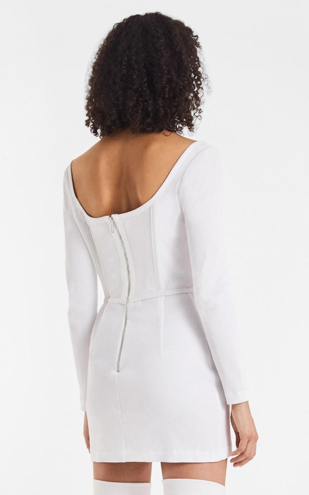 Dion Lee Rib Corset Mini Dress White Size 6 for rent on The Volte - main image