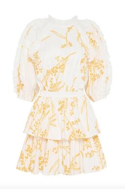Aje Mimosa Broderie Frill Mini Dress Wattle Size 4 for rent on The Volte - image 4