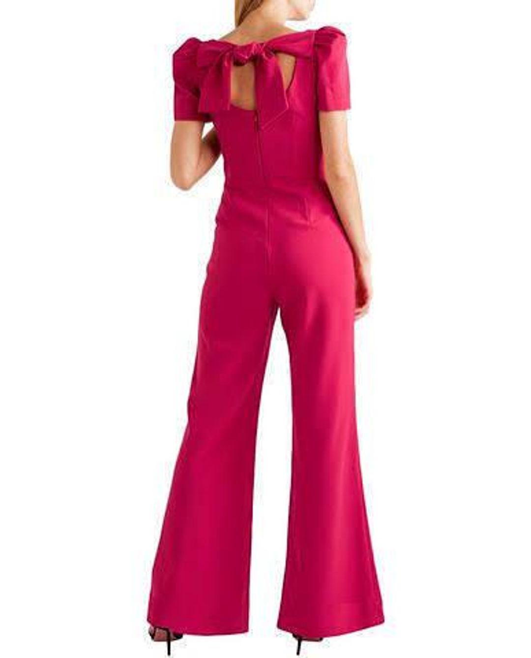 Rebecca Vallance Pink poppy bow detailed Jumpsuit for rent on The Volte - main image