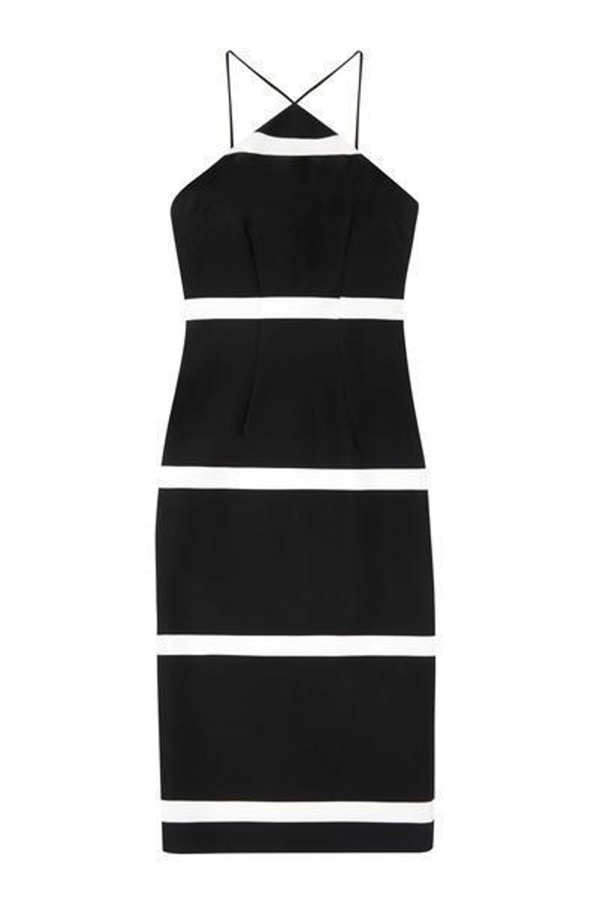 By Johnny shoestring Angle shift dress black & white Sz 12 - Image 2