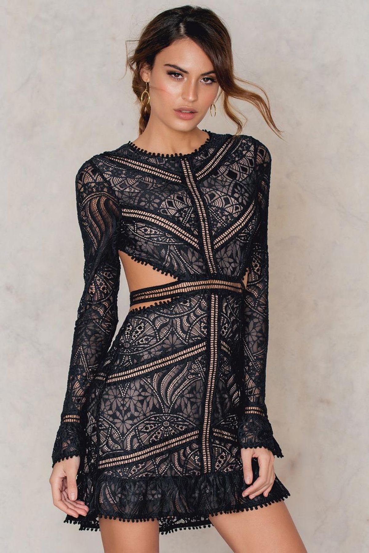 For Love and Lemons Emerie Cut Out Mini Dress Black Size 6 - Image 2