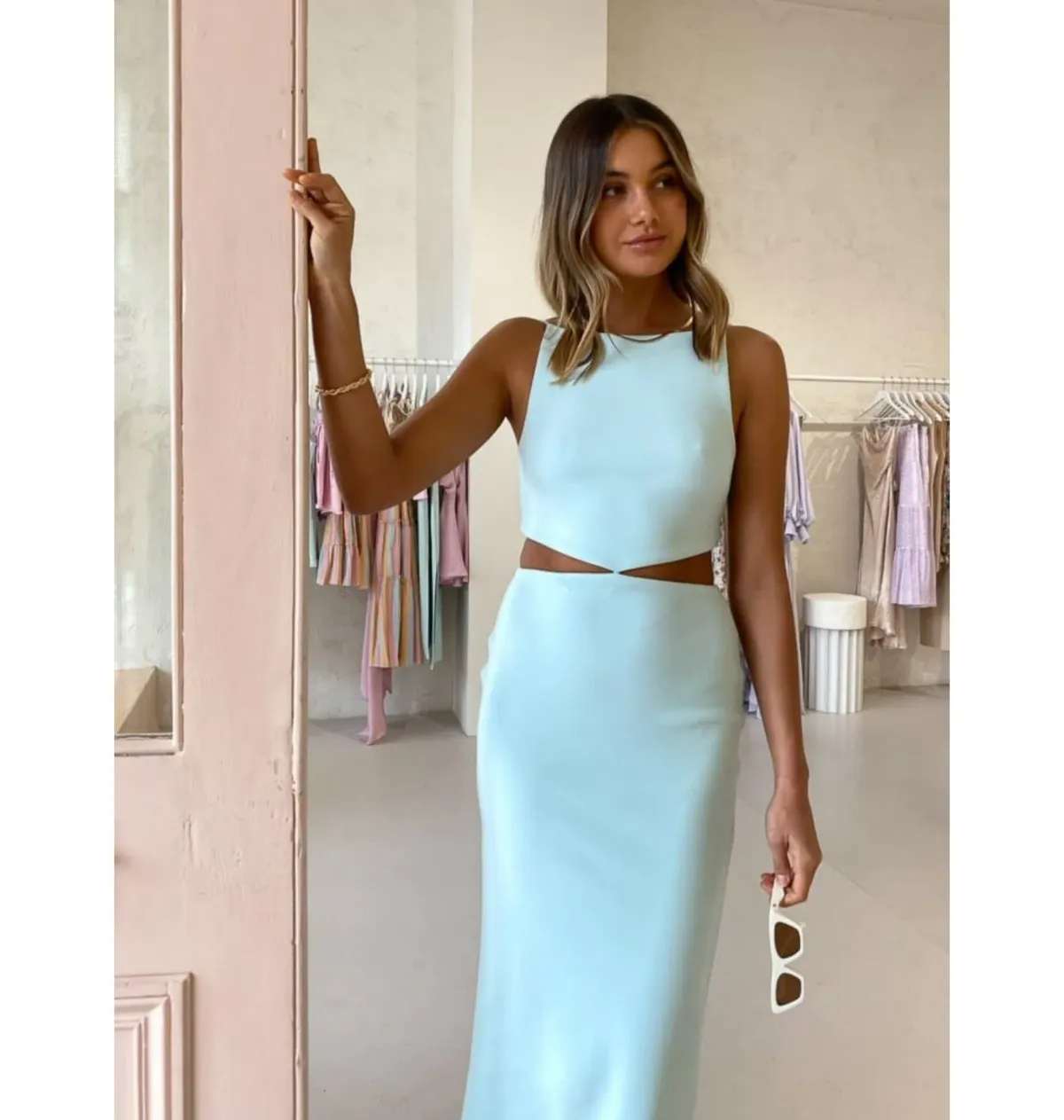 Bec & Bridge Scout Midi Dress in Mint Size AU 10 - Image 2