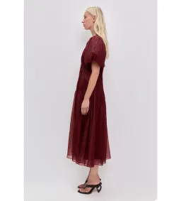 π NEW AJE Ophelia Lace Midi Dress β Wine / Mahogany Red / Brown β Size 12 AU π for rent on The Volte - image 2