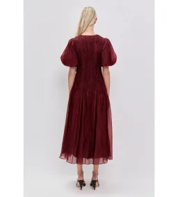 π NEW AJE Ophelia Lace Midi Dress β Wine / Mahogany Red / Brown β Size 12 AU π for rent on The Volte - image 3