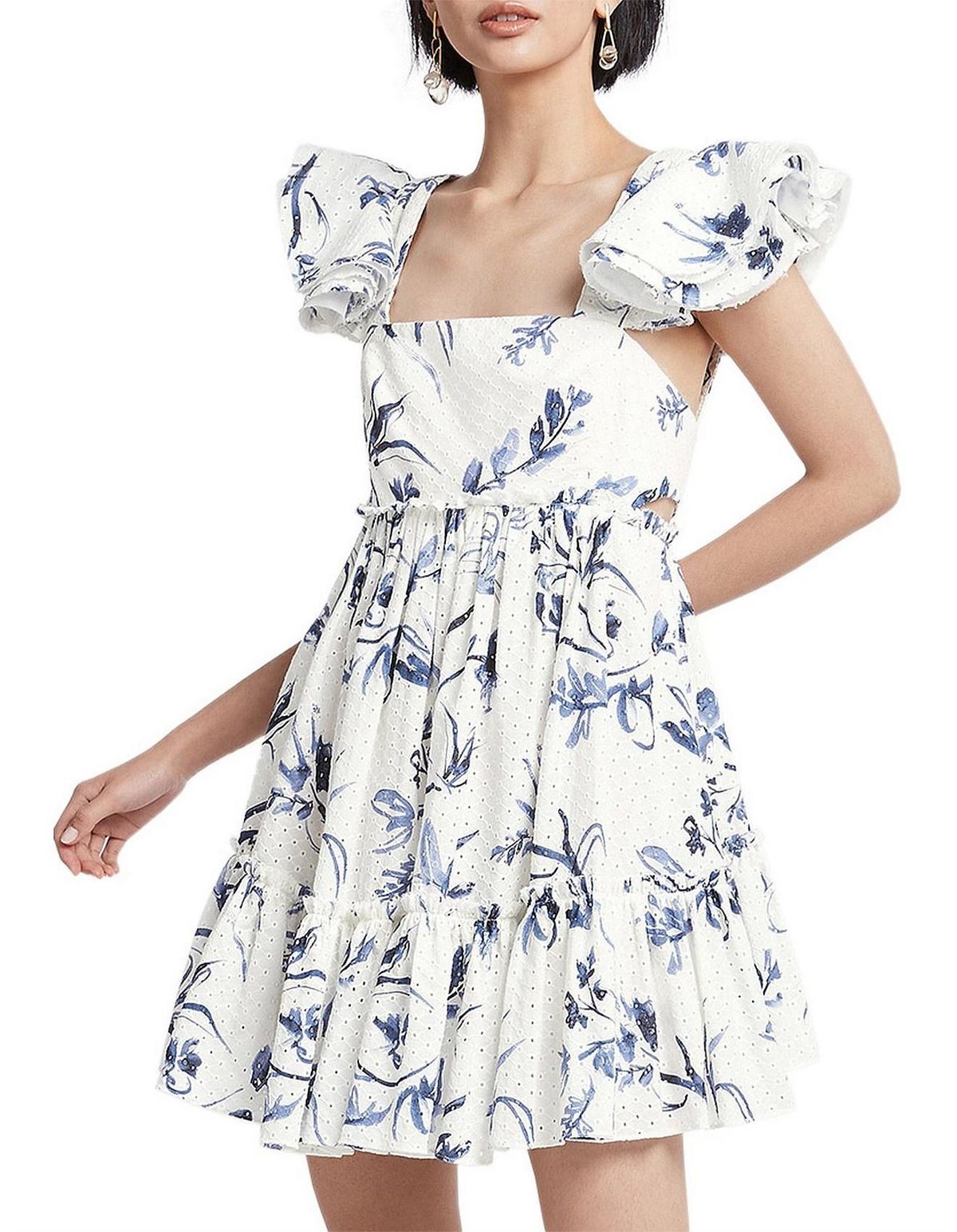 Aje Charlotte Cotton Broderie Mini Dress Print Size 8 - Image 2