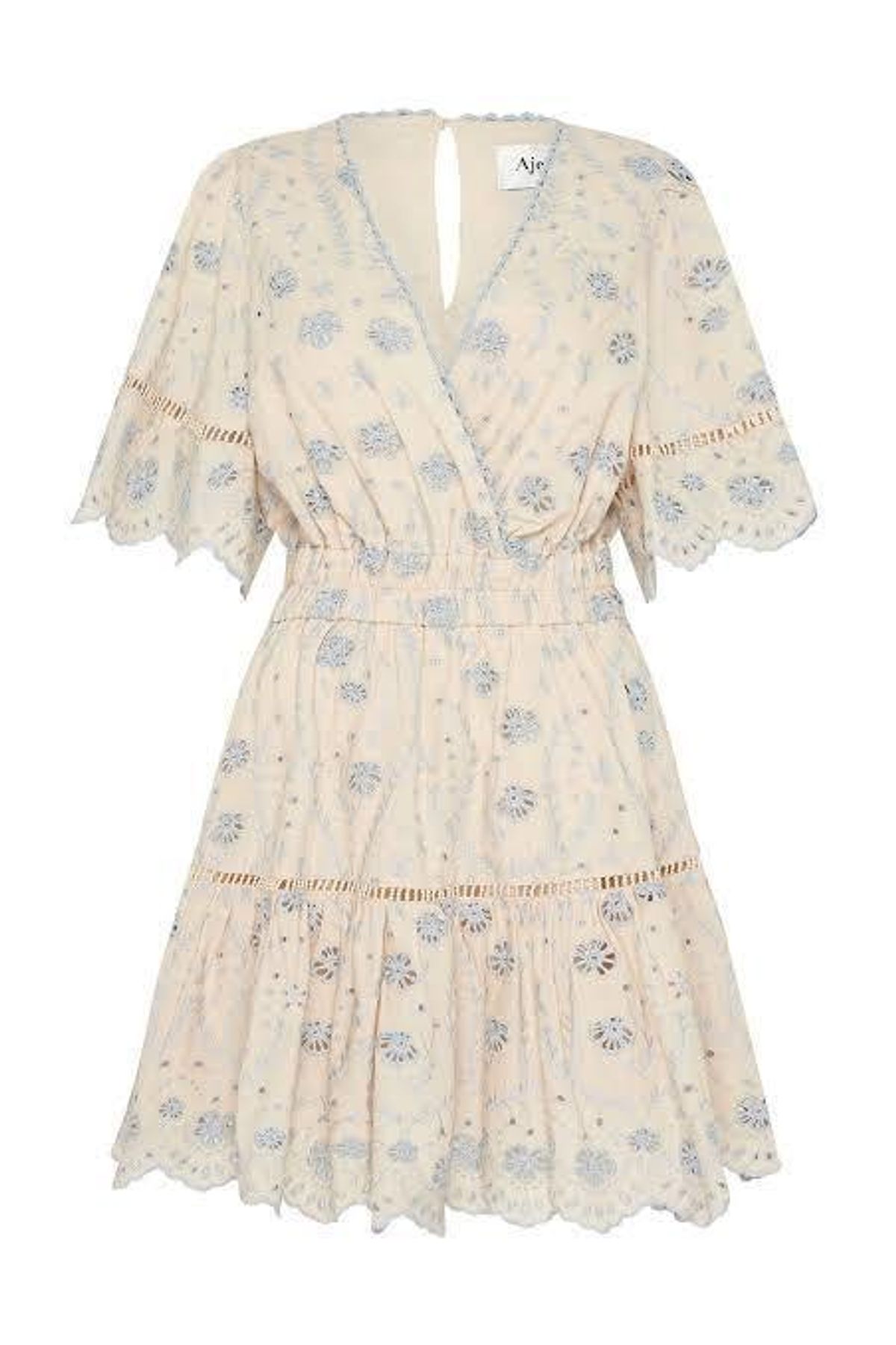 Aje Silvatica Broderie Anglaise Mini Dress Sand Size 8 - Image 2
