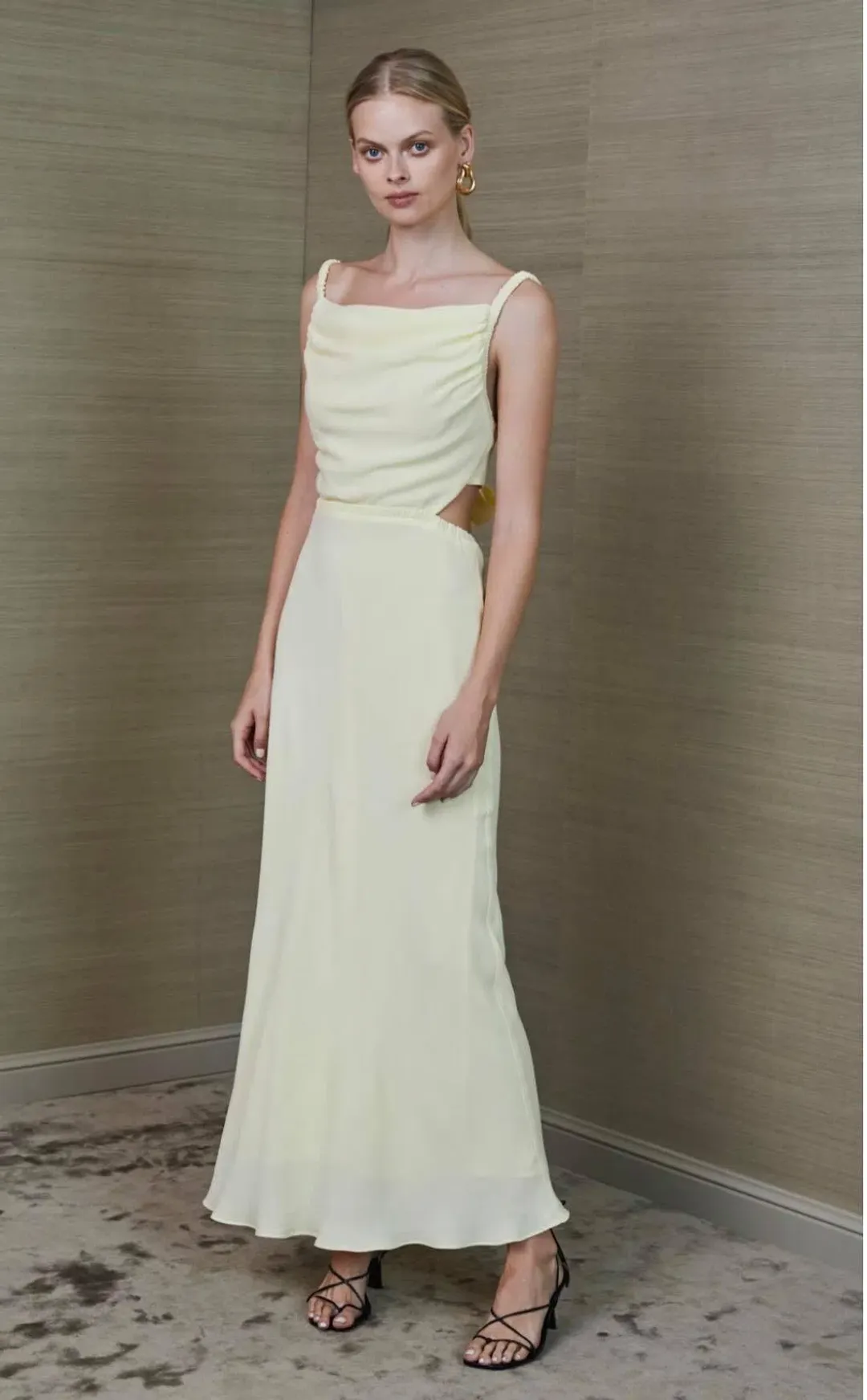 Bec & Bridge Mala Midi Dress Butter Size 10 for rent on The Volte - main image