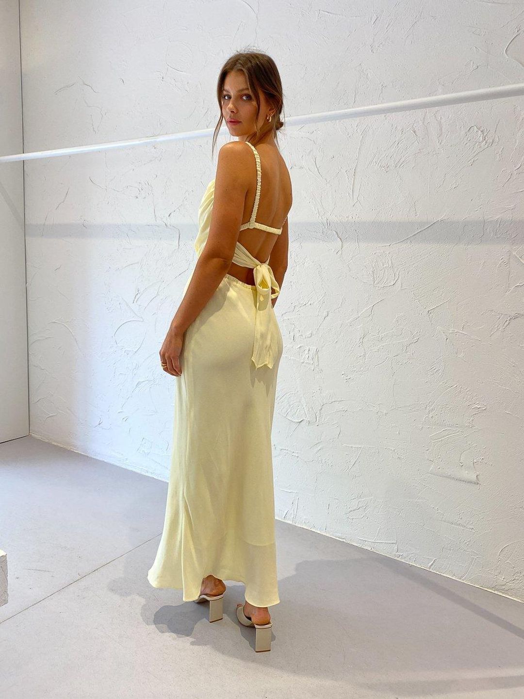 Bec & Bridge Mala Midi Dress Butter Size 10 for rent on The Volte - main image